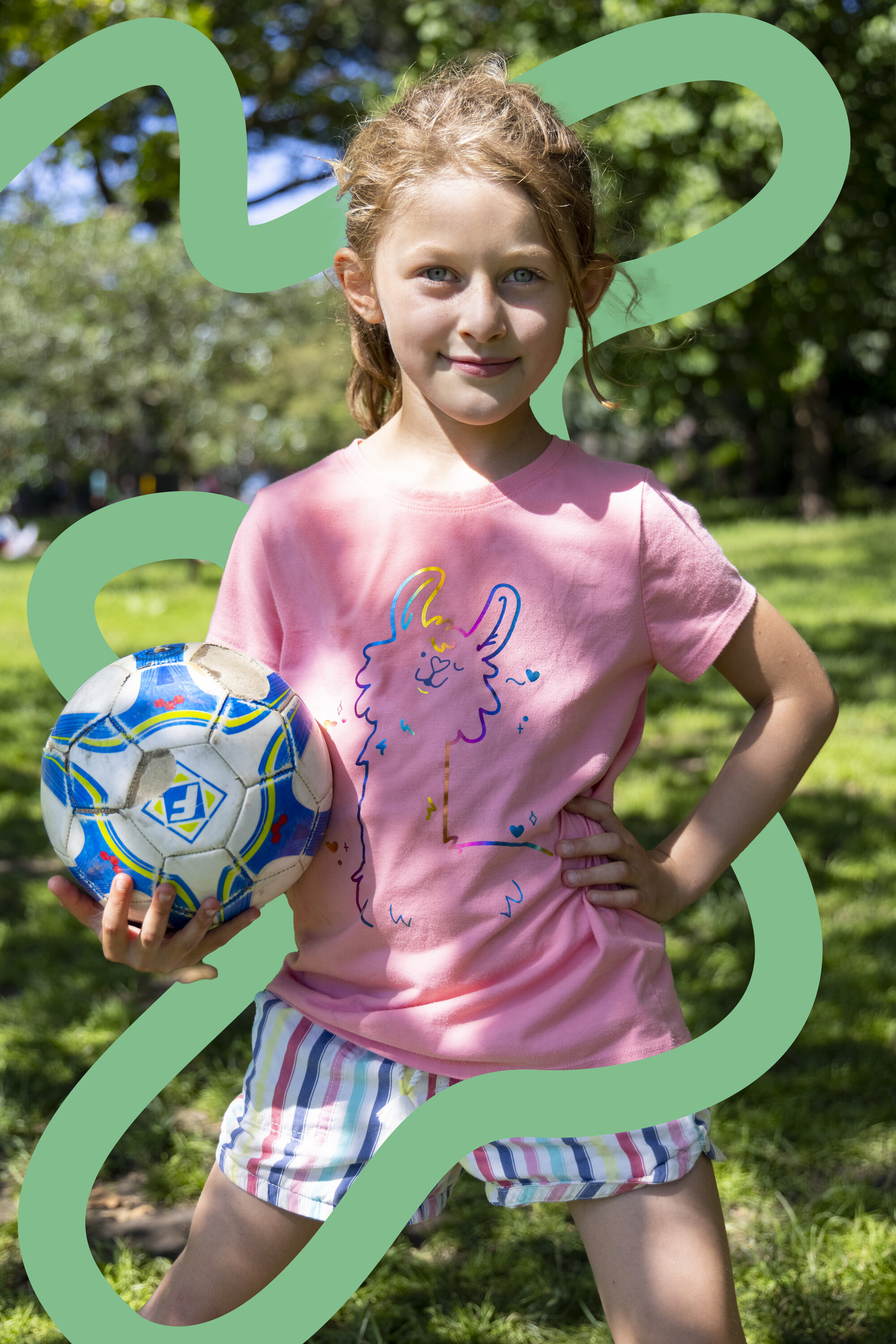 Togetherhood teal squiggle pattern